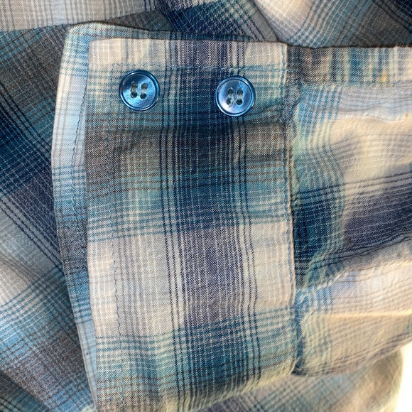 Style & co. Size 15 Cute blue plaid button up shirt petite - Picture 9 of 11